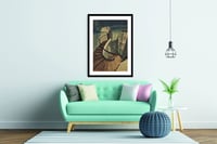 Image 2 of Sam Szafran - L'escalier, 54 rue de Seine, Fine Art Giclee Print, The Staircase Home Interior Green 