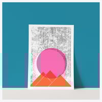 Image 2 of Sun Mountains Silkscreen Art Print