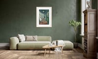 Image 5 of Sam Szafran - Escalier, Fine Art Giclee Print, The Staircase Home Interior Green Walls Poster