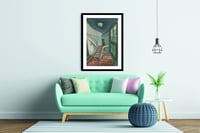 Image 9 of Sam Szafran - Escalier, Fine Art Giclee Print, The Staircase Home Interior Green Walls Poster