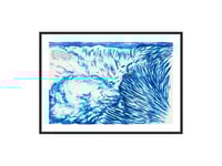 Image 1 of Raymond Pettibon - It Would Glisten..., Fine Art Giclee Print, Surfer Poster, Big Wave