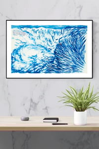 Image 10 of Raymond Pettibon - It Would Glisten..., Fine Art Giclee Print, Surfer Poster, Big Wave