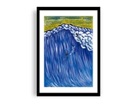 Image 1 of Raymond Pettibon - A Reaction To Force...., Fine Art Giclee Print, Surfer Poster, Big Wave
