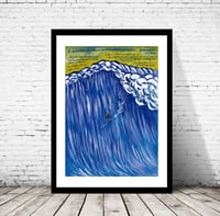 Image 9 of Raymond Pettibon - A Reaction To Force...., Fine Art Giclee Print, Surfer Poster, Big Wave