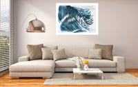 Image 5 of Raymond Pettibon - Gradually, However, He Was..., Fine Art Giclee Print, Surfer Poster, Big Wave