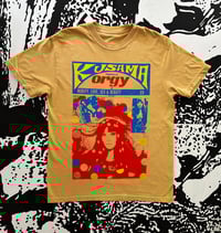 Image 1 of KUSAMA PRESENTS AND ORGY (MUSTARD SHORT SLEEVE)