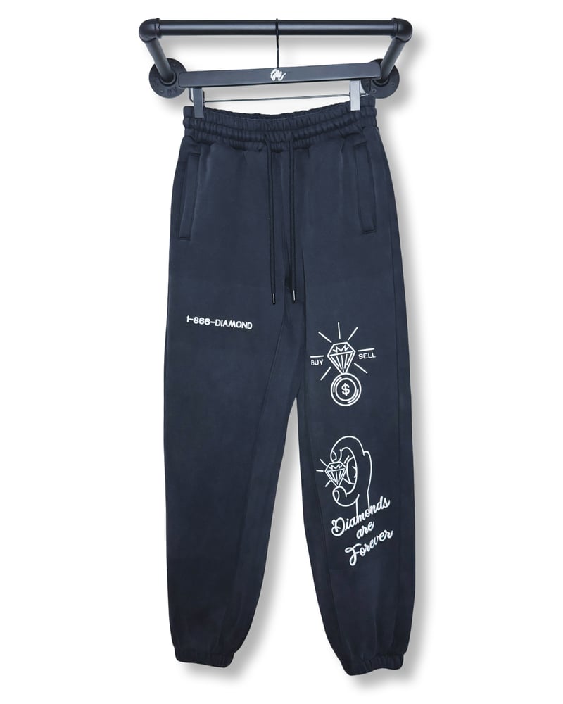 Image of Diamonds are Forever Sweats-Vintage Black/White