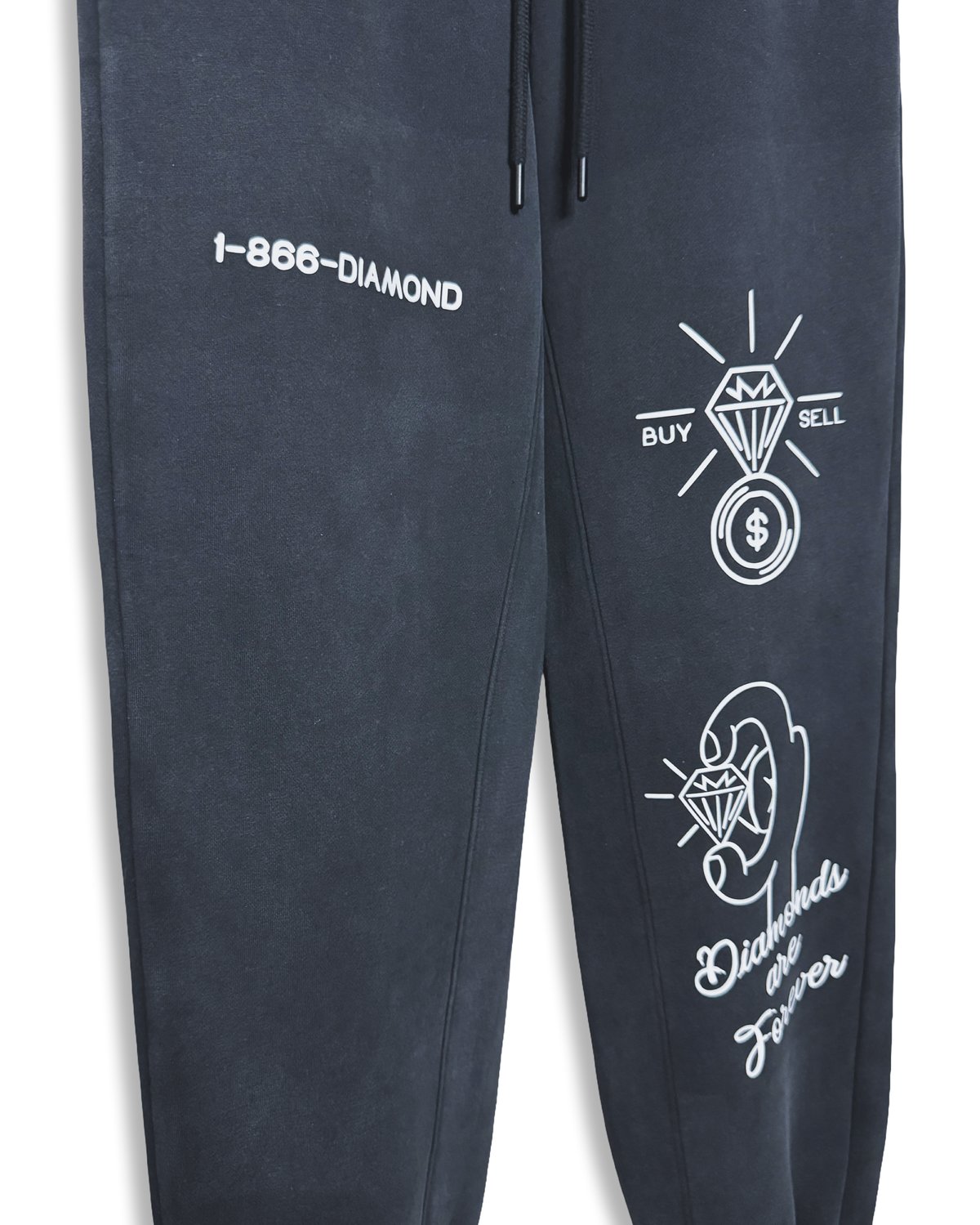 Image of Diamonds are Forever Sweats-Vintage Black/White