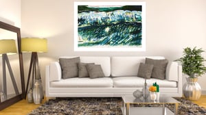 Image of Raymond Pettibon - This Left Was..., Fine Art Giclee Print, Surfer Poster, Big Wave