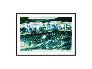 Image of Raymond Pettibon - This Left Was..., Fine Art Giclee Print, Surfer Poster, Big Wave