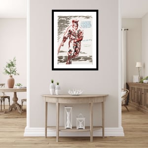 Image of Raymond Pettibon - To Go Further Afield.., Fine Art Giclee Print, Baseball Poster, One Giant Shot