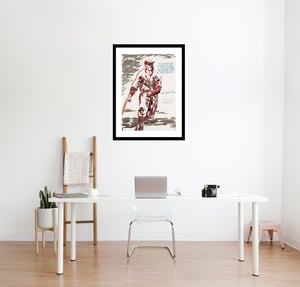 Image of Raymond Pettibon - To Go Further Afield.., Fine Art Giclee Print, Baseball Poster, One Giant Shot