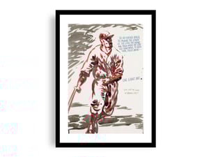 Image of Raymond Pettibon - To Go Further Afield.., Fine Art Giclee Print, Baseball Poster, One Giant Shot