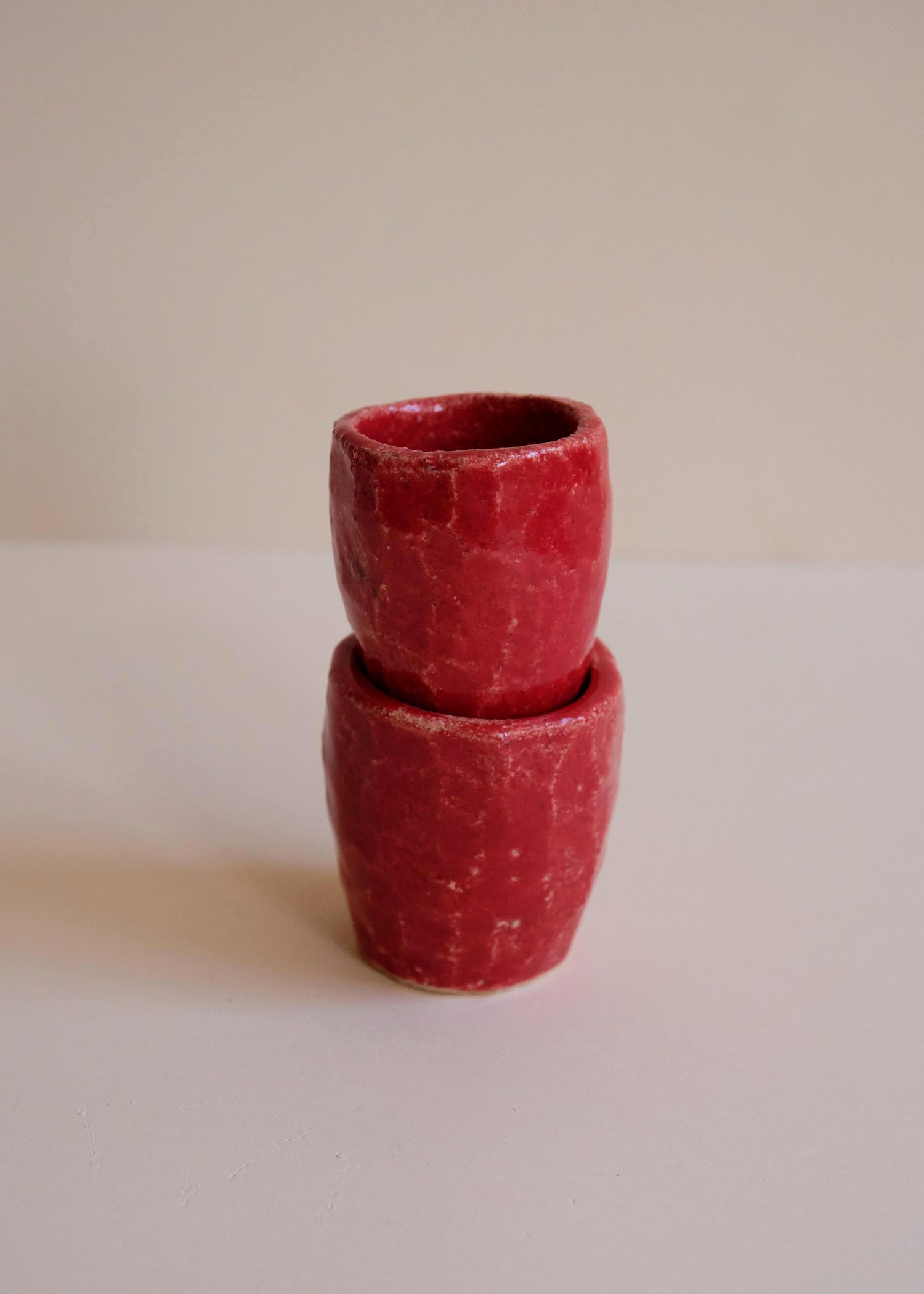 Image of Vasitos Wabi esmaltados en rojo