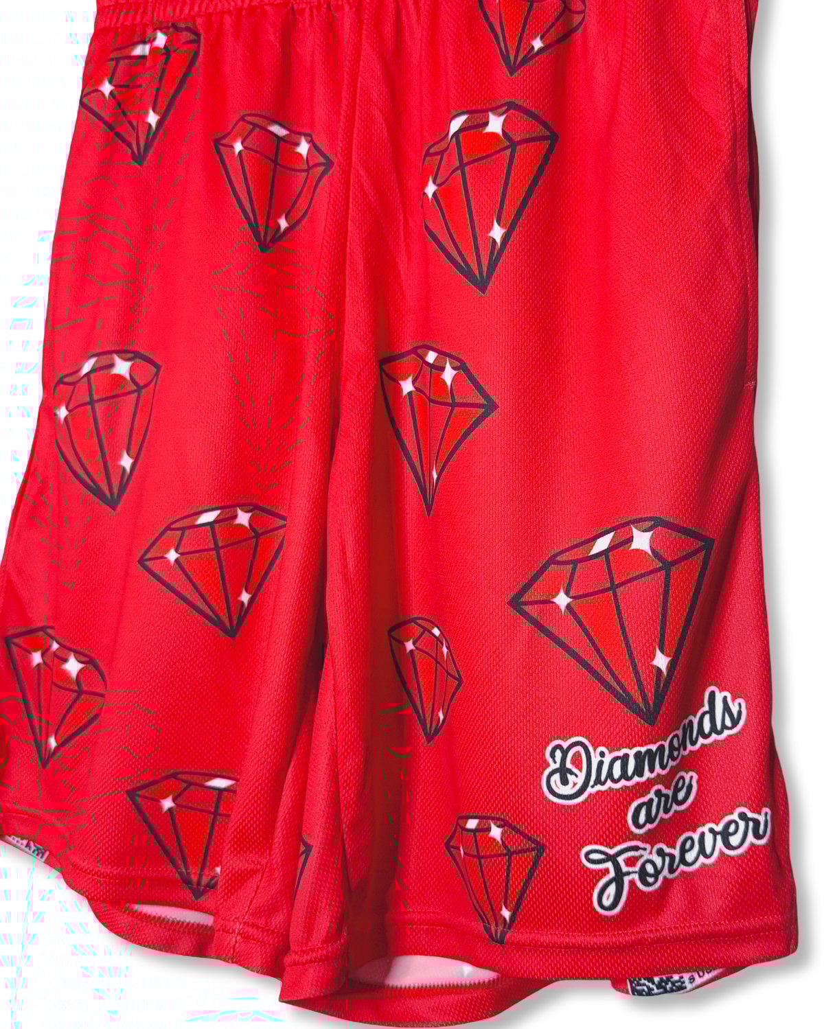 Image of Diamonds are Forever Diamonds Shorts-Red