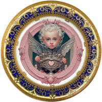 Image 1 of CUPIDO - Valentine's Day - Fine China Plate - #0785 SPECIAL EDITION