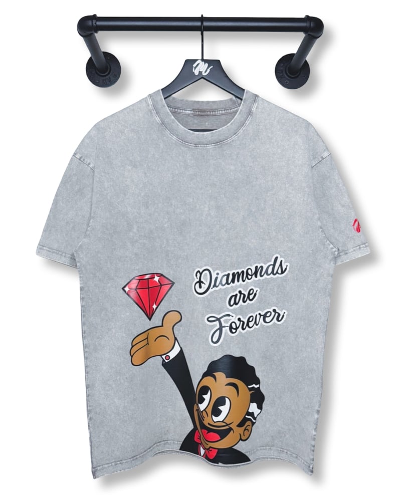 Image of Diamonds are Forever Big Dealer Oversized Tee-Gray