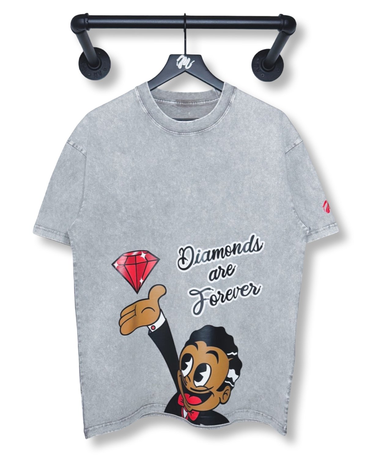 Image of Diamonds are Forever Big Dealer Oversized Tee-Gray