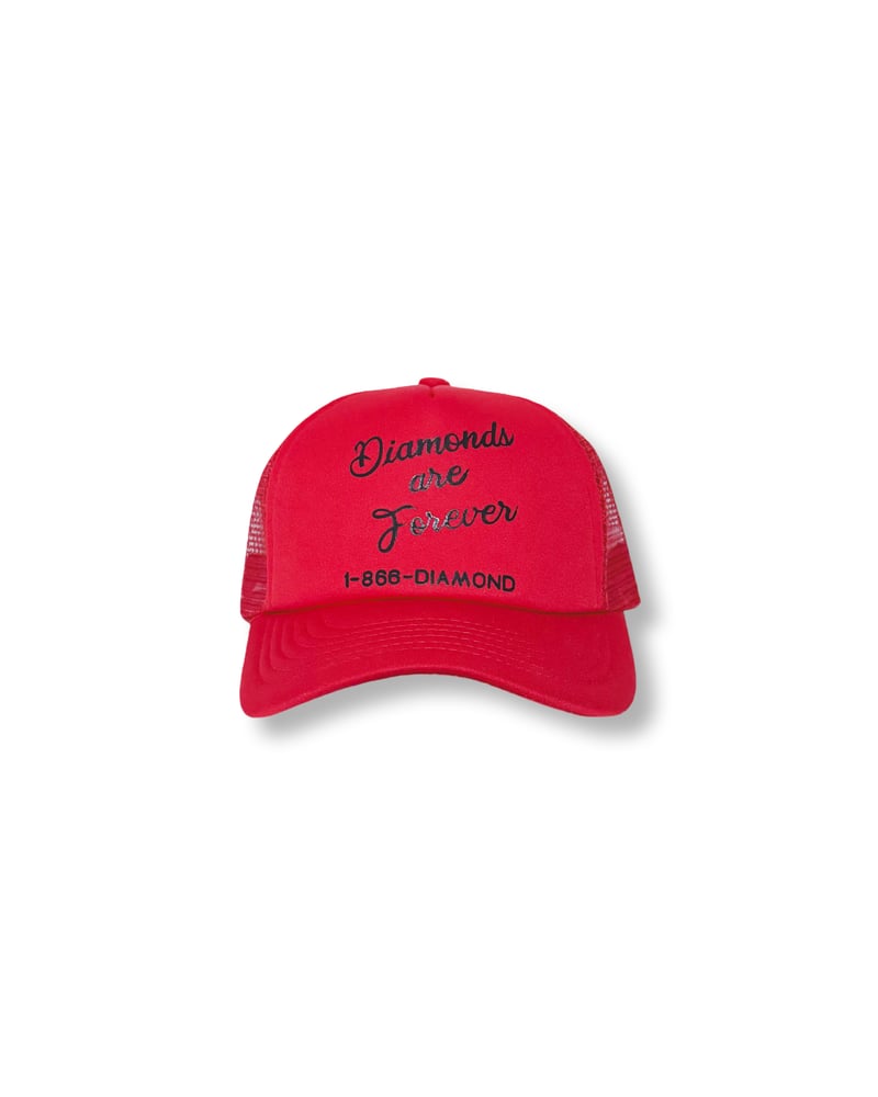 Image of Diamonds are Forever Trucker-Red/Black