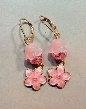 Image of BRACELETS! ~ Pink Cherry Blossoms & Butterflies Bauble Bracelet #11