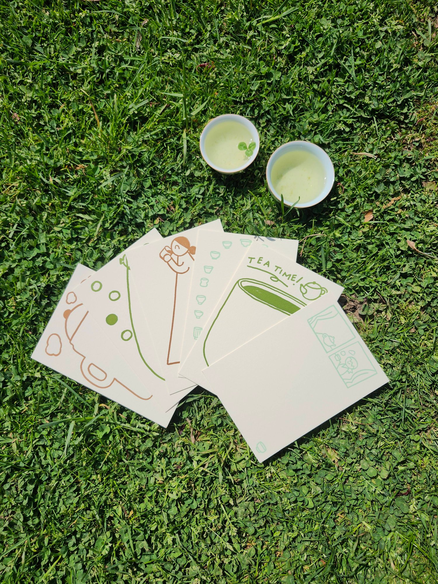 tea letterpress set