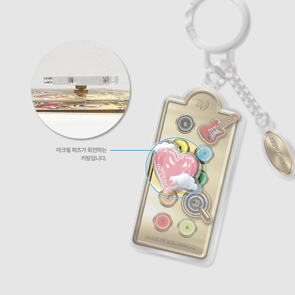 Image of [PRE-ORDER] ZEROBASEONE Blue Mansion Fancon Keyring