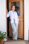 Lined Mens Slouchy Pant - Turquoise Lily