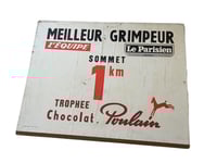 Advertising panel for the Tour de France best climber trophy Circa 1970s