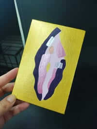 Image 3 of Mini vulva metallic painting 3