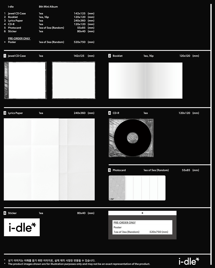 Image of [PRE-ORDER] I-DLE 8th Mini Album (Special Jewel Ver.) + Weverse Shop POBs