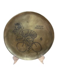 Illustrated plate by DERO "Jacques Anquetil" - 27cm