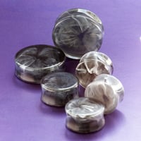 Image 1 of 8-50MM - MONOCHROME - Smoke Plugs - Epoxy Resin - Made to order - 8-50MM - Stretched Ears