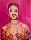 Kyle against pink 