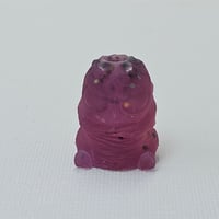 Image 2 of Gus lanyard bead- light orange to purp photochromatic 