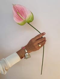Image 2 of rhubarb anthurium bracelet 