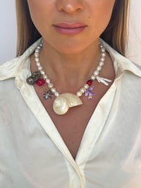 Image 2 of lilac iris necklace