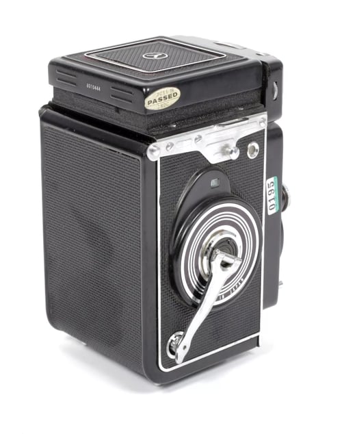 Image of Yashica Mat 124 6X6 TLR film camera with 80mm F3.5 lens + case #0195