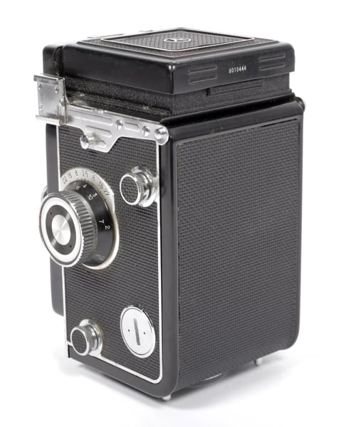 Image of Yashica Mat 124 6X6 TLR film camera with 80mm F3.5 lens + case #0195