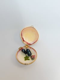 Image 2 of pink flamingo flower earrings