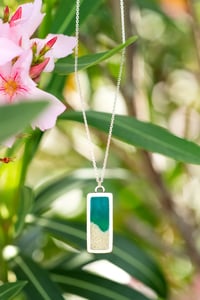 Panama City Beach sand & resin necklace