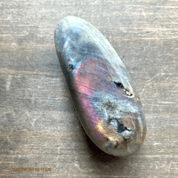 Image 1 of Purple Flash Labradorite, Labradorite Palm Stones, Crystal Palm Stones, Third Eye Activation Stone
