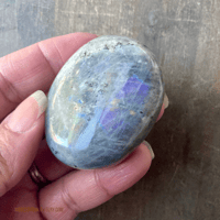 Image 4 of Purple Flash Labradorite, Labradorite Palm Stones, Crystal Palm Stones, Third Eye Activation Stone