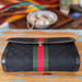 Image of Vtg Gucci Black Monogram Clutch/Coin Purse Set
