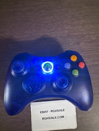 Image 1 of Custom Blue Transparent Xbox 360 Controller 