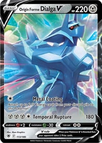 Origin Forme Dialga V - SWSH10: Astral Radiance Near Mint