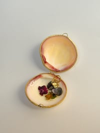 Image 2 of melon abalone earrings