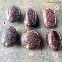 Image 6 of Garnet Palm Stone, Almandine Garnet Palm Stone, Root Chakra Stone for Grounding & Truth