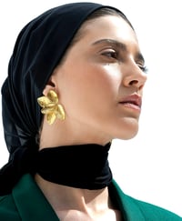 Image 1 of Golden Fall Flower Earrings