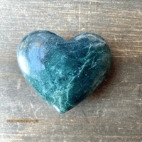 Image 1 of Nephrite Jade Crystal Heart, Crystal Heart, Heart Chakra Stone, For Abundance & Protection  