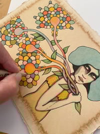 Image 3 of CARONLINE'S FLOWERS - framed original